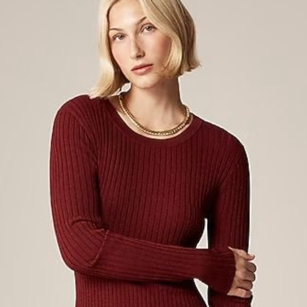 J.Crew Super-stretch ruffle sweater-dress - Picture 5 of 13